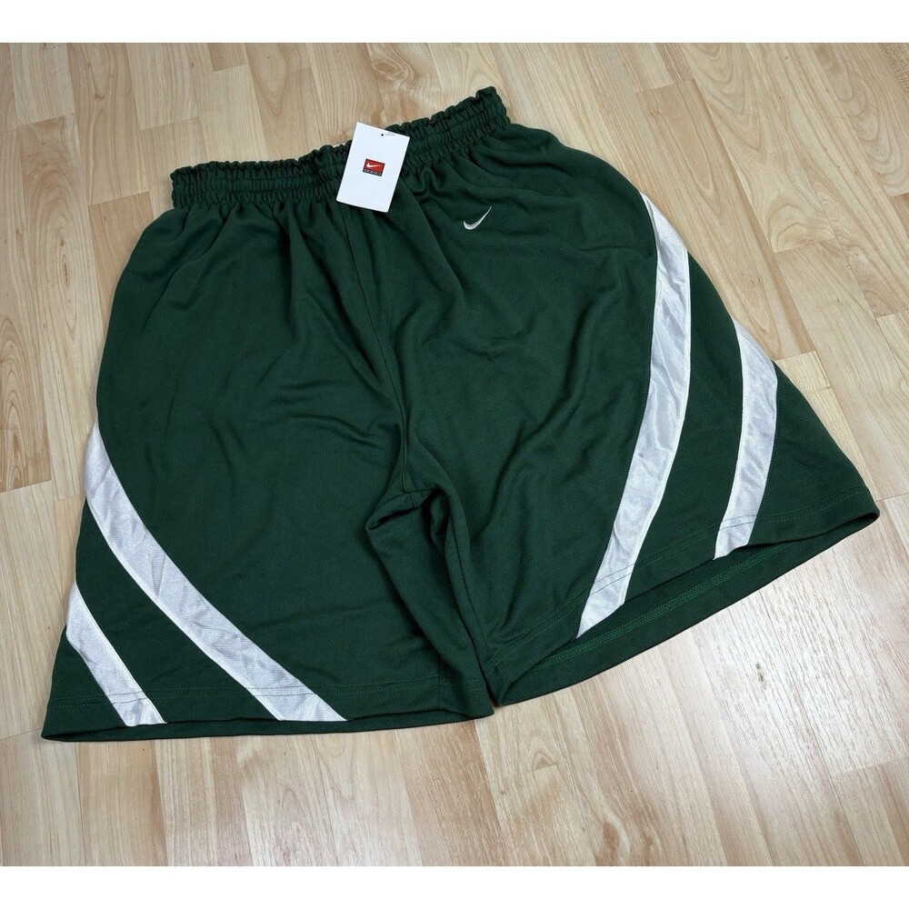 Vintage Y2K Nike Basketball Shorts / Green/White / Size Large / New With Tags